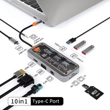 Basix SW4U-A/SW4U-C 4-in-1 USB-C/USB-A, SW8V 8-in-1 SW10V/SW10V-PRO 10-in-1/Type-C HUB 4K 30Hz Dock Station,Type-C to HDMI/USB/TF Card Compatible RJ45 Ethernet PD100W,100Mbps,Gigabit Ethernet Port