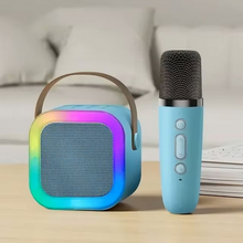 K12 KTV Karaoke Microphone Speaker Wireless Bluetooth Lecture Conference Voice Box Mini Color Light Audio