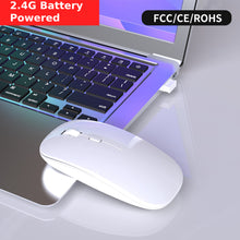 T6 Wireless Mouse with Dual 2.4G & Bluetooth RGB Lighting Adjustable DPI Type-C Charging Compatible with Windows/iOS