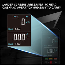 ET925PRO Portable Electromagnetic Radiation Detector Electric Field Magnetic Field Tester Data Hold Sound Light Alarm EMF Meter