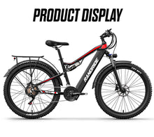 RANDRIDE YG90B Preto 48V 17AH 1000W 27,5 * 2,4 polegadas Bicicleta elétrica 120KM Faixa de quilometragem Carga máxima 120KG