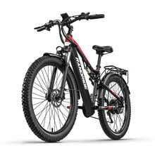 RANDRIDE YG90B Preto 48V 17AH 1000W 27,5 * 2,4 polegadas Bicicleta elétrica 120KM Faixa de quilometragem Carga máxima 120KG