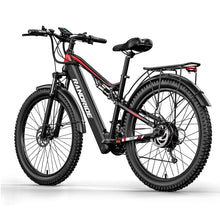 RANDRIDE YG90B Preto 48V 17AH 1000W 27,5 * 2,4 polegadas Bicicleta elétrica 120KM Faixa de quilometragem Carga máxima 120KG