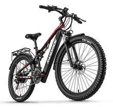 RANDRIDE YG90B Preto 48V 17AH 1000W 27,5 * 2,4 polegadas Bicicleta elétrica 120KM Faixa de quilometragem Carga máxima 120KG