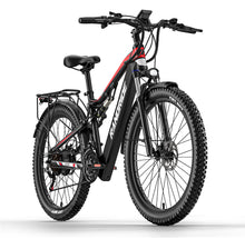 RANDRIDE YG90B Preto 48V 17AH 1000W 27,5 * 2,4 polegadas Bicicleta elétrica 120KM Faixa de quilometragem Carga máxima 120KG