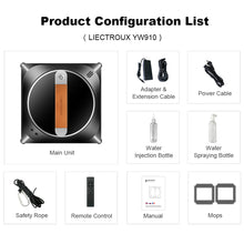 Liectroux YW910 Window Cleaning Robot ,Double Water Spray,Laser Sensor,Home Floor Windows Robot Vacuum Cleaner,App&Remote Control