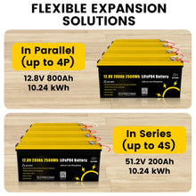 Gokwh 12V 200ah LCD Energy Storage Box 2560Wh Solar Lithium Ion LiFePO4(LFP) Battery for RV Boat Home Energy Storage