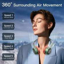 Neck Fan Portable Quiet Hanging Neck Cooling Fan Hands Free USB Rechargeable Outdoor Activity Jogging Travel