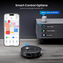 Proscenic Q8 MAX+ Smart Vacuum Cleaner Robot 3-in-1 System 8000Pa Strong Suction 360° LiDAR Navigation 3L Self Emptying Station Smart Mapping Voice Control with Alexa Google Home