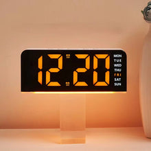 LED Digital Alarm Clock with Dual Alarms, Temperature Display, Mood Light & Adjustable Brightness – USB & Battery Powered Bedside Clock